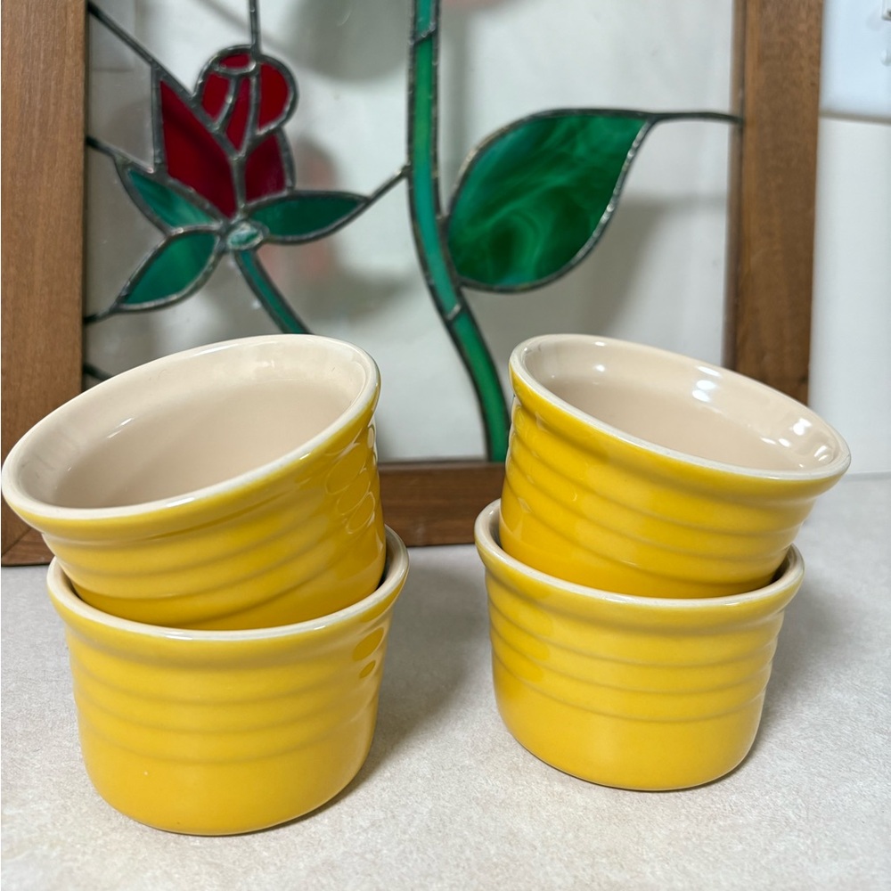 Le Creuset Yellow Ramekins Set